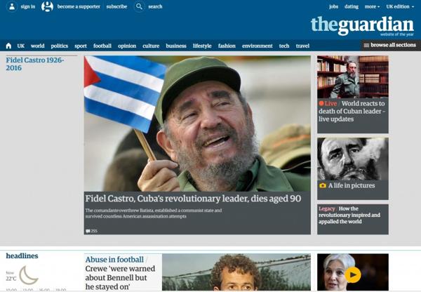 Fidel Castro, el líder de la revolución cubana, murió a los 90 años