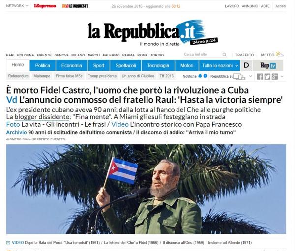 Murió Fidel Castro, el hombre que llevó la revolución a Cuba