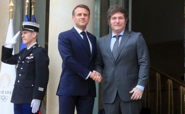  Milei se reunió con Macron en la previa a la apertura de los Juegos Olímpicos