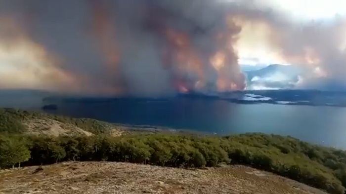 Gobierno de la provincia despliega operativo tras confirmar incendio forestal en la zona del Paso Fronterizo Bellavista