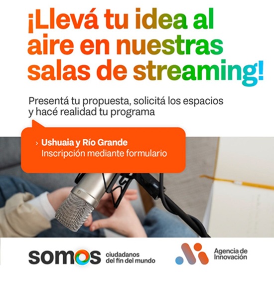 Lleva tu idea al aire en nuestra sala de streaming !! presenta tu propuesta solicita los espacios hace realidad tu programa