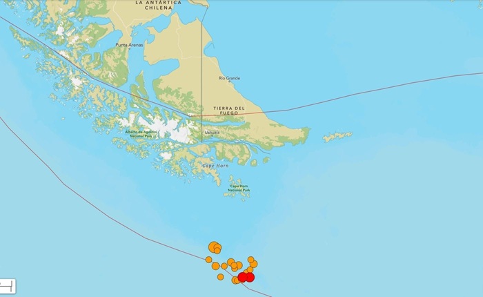 Dos fuertes réplicas de 6,4 y 6,6 grados se produjeron al sur de Ushuaia y no cesan los temblores.