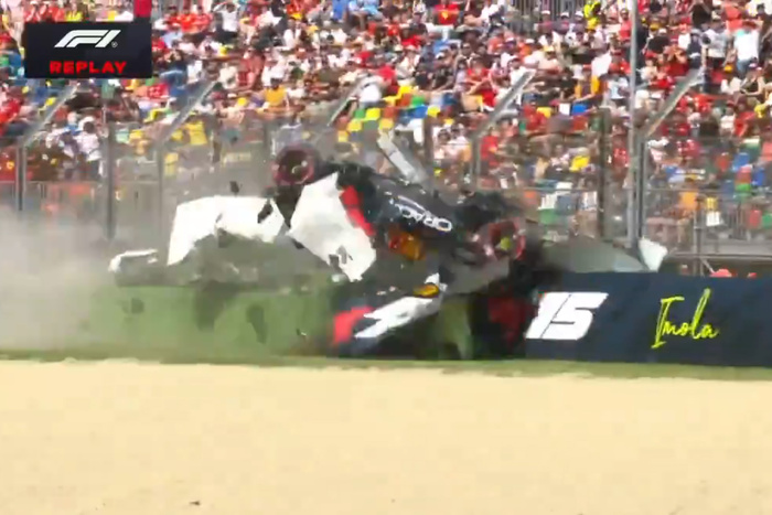  El espeluznante accidente de Yuki Tsunoda en Imola.