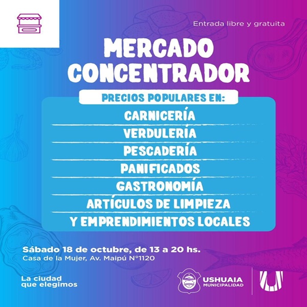  Para disfrutar de los productos y excelentes precios del mercado concentrador en la Casa de la Mujer.
