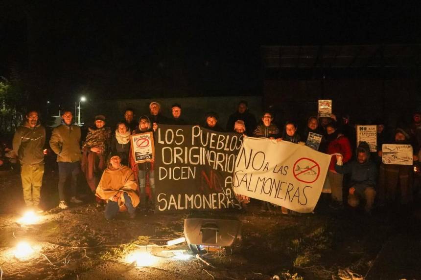 «No es desarrollo: es sacrificio. El reclamo selknam contra las salmoneras».