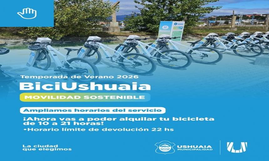 Instituto Municipal de Deportes (IMD) : informa  a los vecinos que se extiende el horario programa de movilidad sustentable «BiciUshuaia»