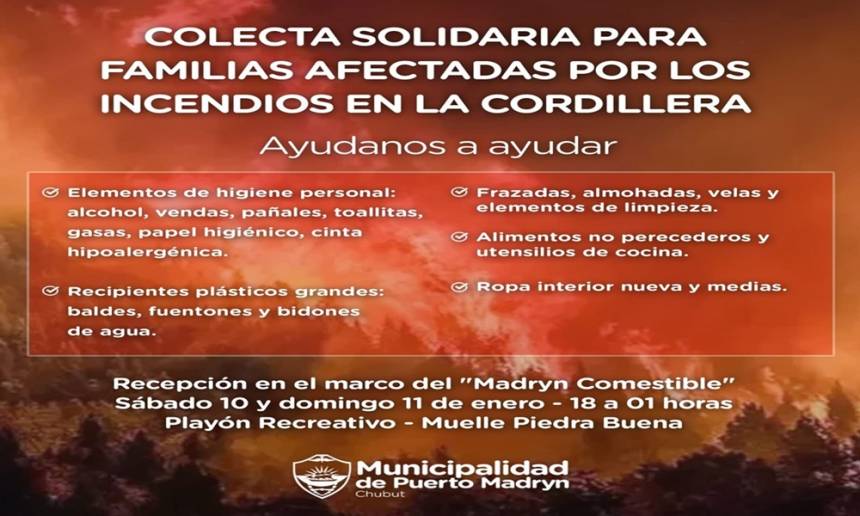 #MADRYN SE UNE: El llamado del intendente Sastre para acompañar a la Cordillera