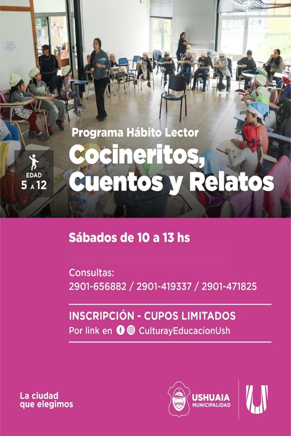 La municipalidad de Ushuaia abre las inscripciones al programa “Hábito Lector”: 