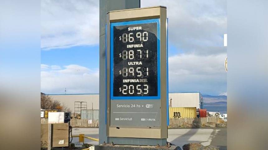 YPF volvió a incrementar los precios de los combustibles en Tierra del Fuego 