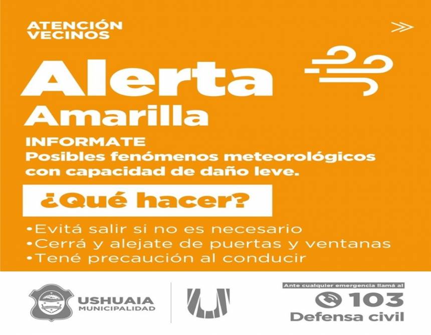 Alerta Amarilla : Defensa Civil emite recomendaciones por fuertes vientos