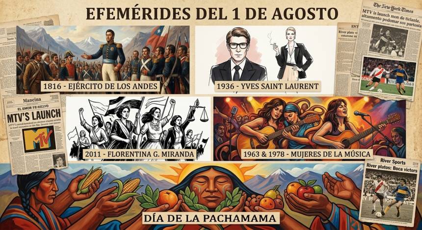 #Efemérides 1 de agosto: Un día como hoy... Recordamos los hechos que marcaron la historia.