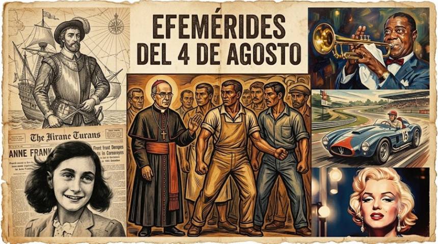 #Efemérides 4 de agosto: Un día como hoy... Recordamos los hechos que marcaron la historia.