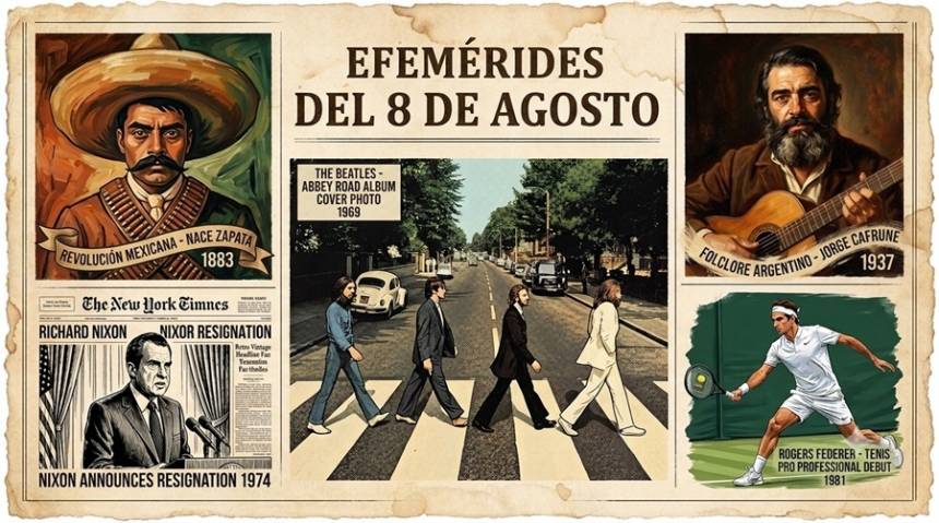 #Efemérides 8 de agosto: Un día como hoy... Recordamos los hechos que marcaron la historia.