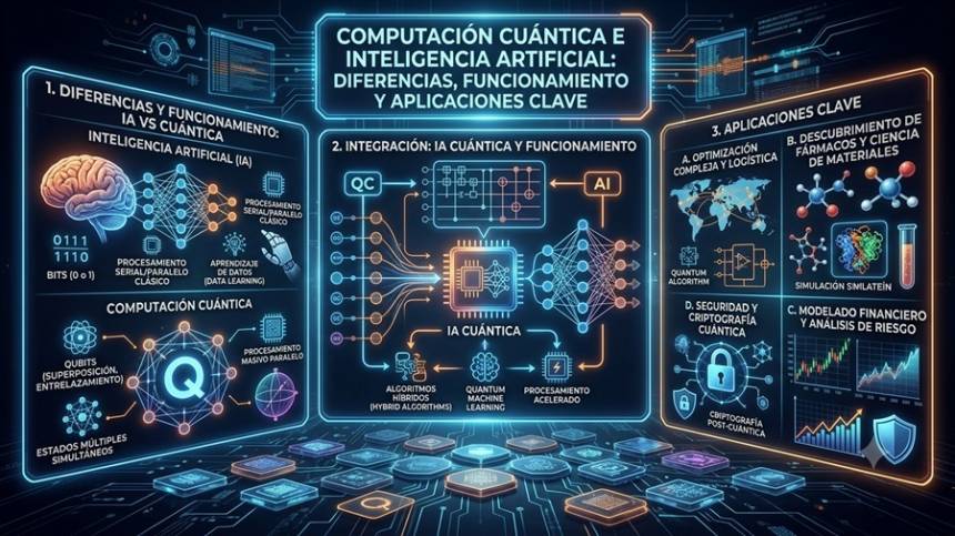  Computación cuántica e inteligencia artificial: diferencias, funcionamiento y aplicaciones clave