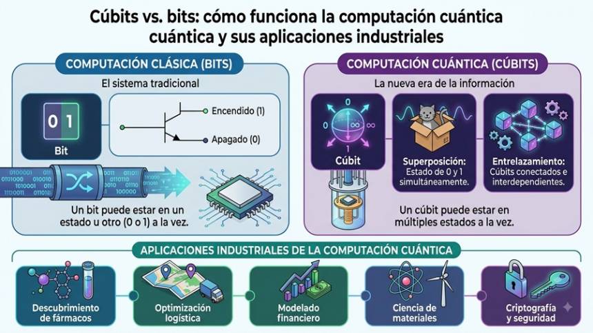 Cúbits vs. bits: cómo funciona la computación cuántica y sus aplicaciones industriales