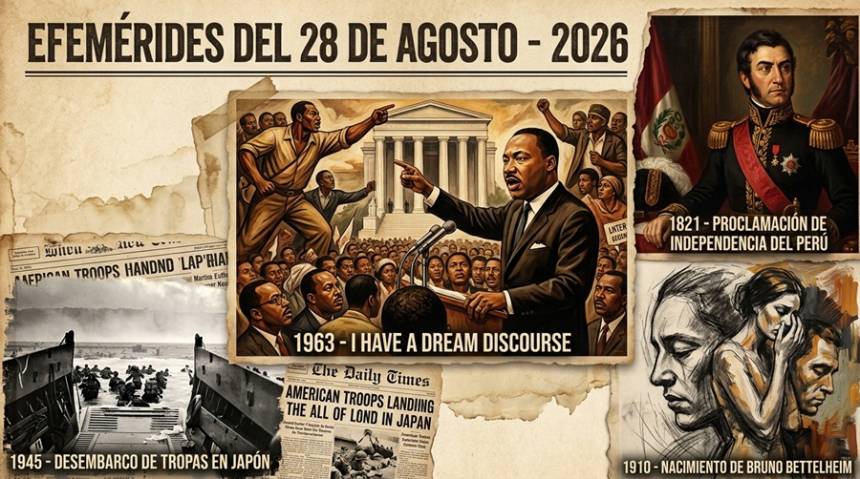 Efemérides del 28 de agosto: los hechos más importantes en Argentina y el mundo