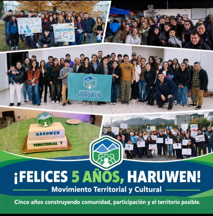 Haruwen celebró sus cinco años con un encuentro de militancia y construcción comunitaria