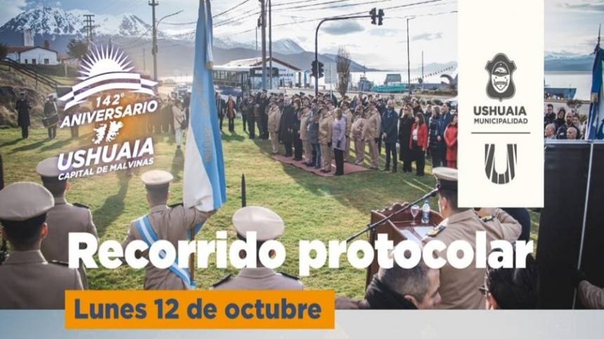 Ushuaia celebra su 142° aniversario con desfile Cívico -Militar y una gran Paella Popular