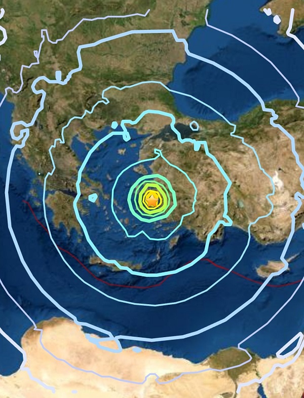 Fuerte sismo en el mar egeo de magnitud 7 afecta a Grecia y Turquía