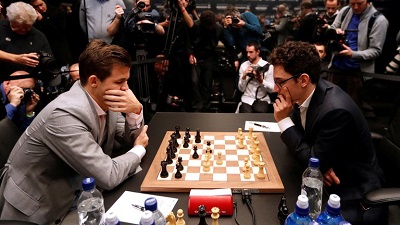 Magnus Carlsen y Fabiano Caruana