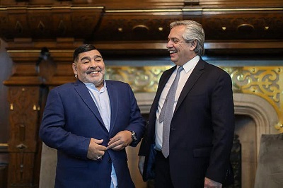 DIEGO ARMANDO MARADONA Y ALBERTO FERNANDEZ