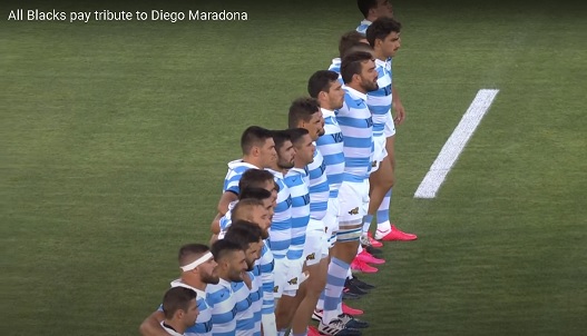 Homenaje a nivel mundial «Los All Blacks rinden homenaje a Maradona frente a los Pumas»