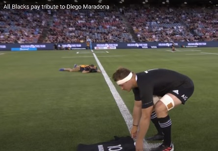 Homenaje a nivel mundial «Los All Blacks rinden homenaje a Maradona frente a los Pumas»