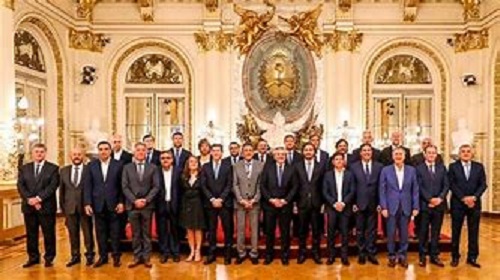  En la presentación de la iniciativa en la Casa Rosada participaron 14 gobernadores. 