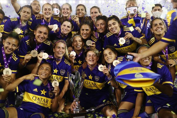 Final futbol femenino Boca arrolló 7-0 a River y es el primer campeón de la era profesional