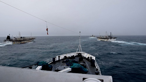 El mes próximo cerca de 500 embarcaciones orientales harán pesca ilegal de calamar en aguas argentinas.