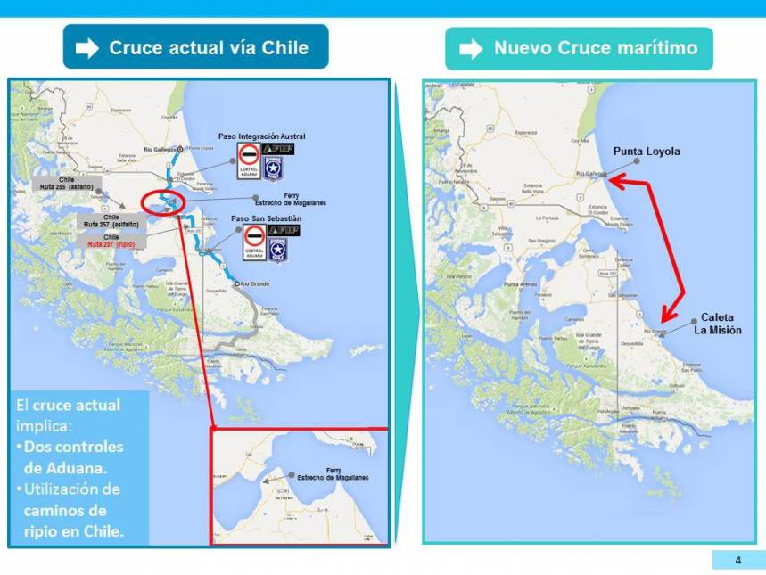 En 2021 comienza el proyecto del Cruce Marítimo Austral por aguas argentinas