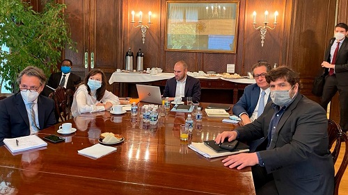 Miguel Pesce también participó de la reunión con el equipo del FMI.