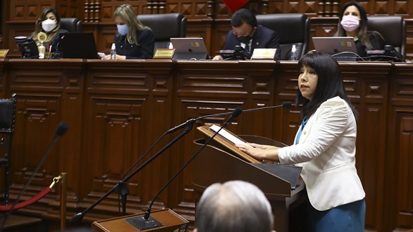 En la sesión se buscaba encontrar el respaldo al gabinete encabezado por Mirtha Vásquez. Foto: Agencia Andina