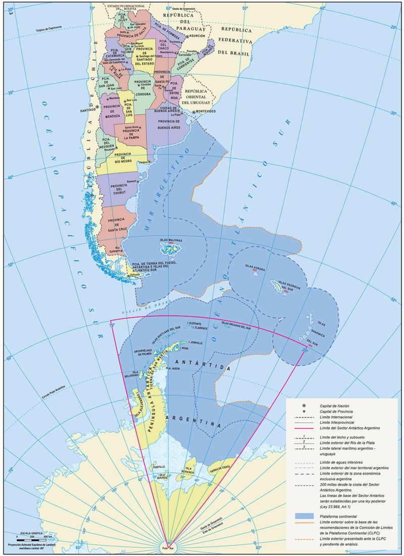 mapa bicontinental Argentino