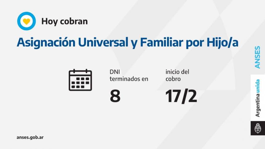 CALENDARIOS DE PAGOS  ANSES 17 DE FEBRERO 