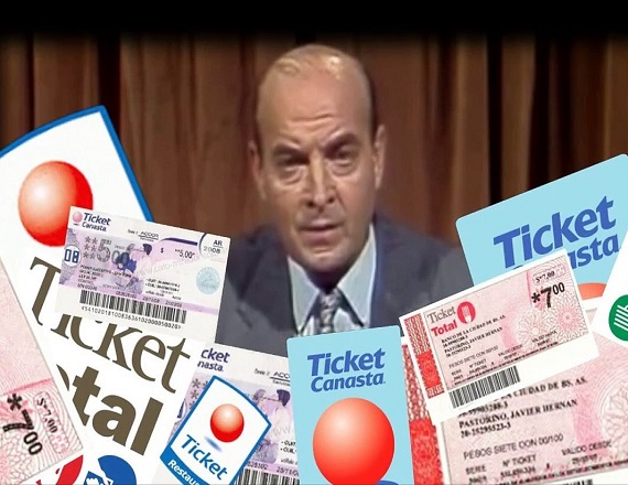 Volver a los 90:Podrían volver los tickets canasta Milei validó pagos en especies