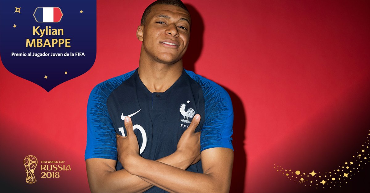  Premio al Jugador Joven de la FIFA Kylian Mbappe Francia Foto: FIFA.com