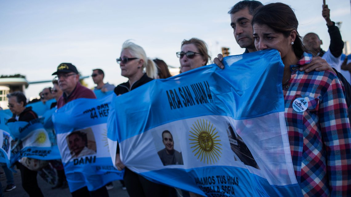   Familiares de los tripulantes del submarino ARA San Juan